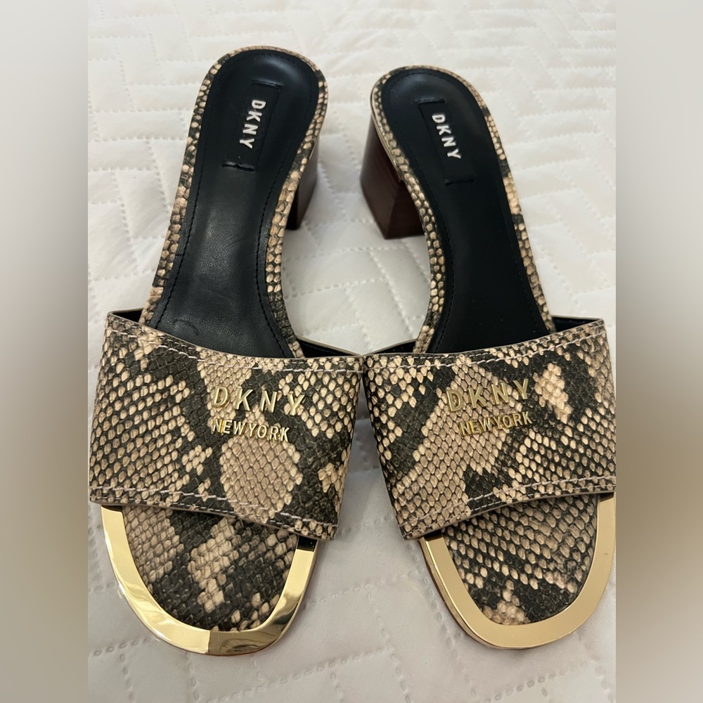 DKNY Women's Snake Print Sandals